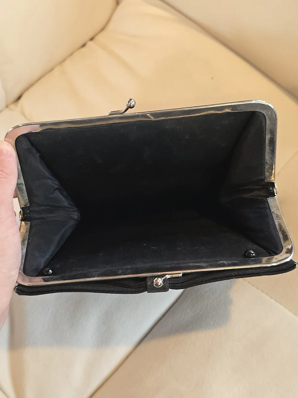 Black Patent Evening Clutch - Women's Bag
